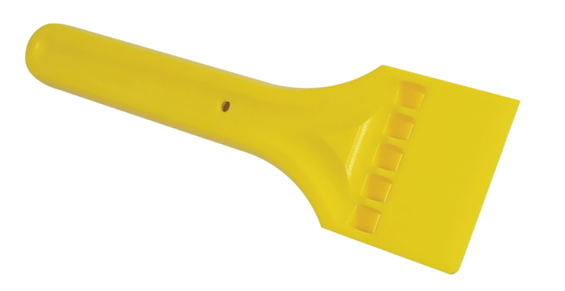 Glazing shovel in yellow color.