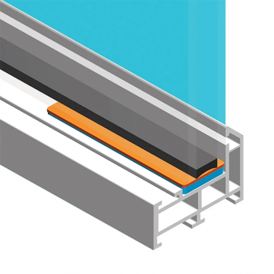3D visualisation of flat glazing packers.