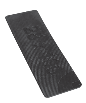 30mm flat glazing packers, 2mm thickness, black.