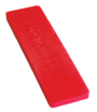 30mm flat glazing packers, 6mm thickness, red.