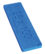 32mm flat glazing packers, 5mm thickness, blue.